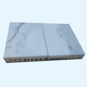 Valkoinen väri Natural Marble Stone Honeycomb Composite paneelit ulkoseinään julkisivuihin